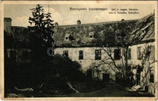 1921 Borostyánkő, Bernstein; Schloßhof / várudvar. Máger József kiadása / castle courtyard (EB)