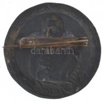 1916. "Károly" bronz lemezjelvény rajta IV. Károly díszegyenruhás mellképével. Szign.: S.M...