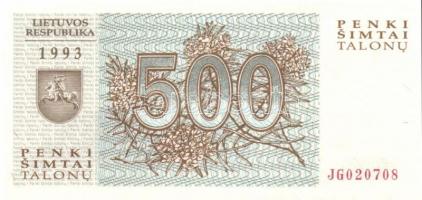 Litvánia 5 db klf modern bankjegy T:1