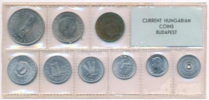 1973. 2f-10Ft (9xklf) érmés forgalmi sor fóliatokban T:1 patina 
Adamo FO6