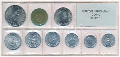 1974. 2f-10Ft (9xklf) érmés forgalmi sor fóliatokban T:1 patina 
Adamo FO7