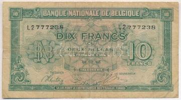 Belgium 1943. 10Fr T:III  Belgium 1943. 10 Francs C:F