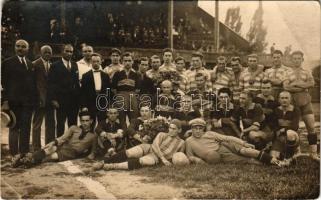 1924 Kolozsvár, Cluj; Vasas - Victoria Cluj 3:0 (1:0) labdarúgócsapat, foci / football team. Fotofilm Cluj photo (fa)