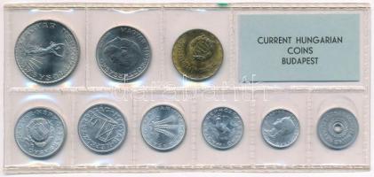 1976. 2f-10Ft (9xklf) érmés forgalmi sor fóliatokban T:1 patina 
Adamo FO9