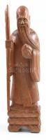Keleti bölcs, faragott keményfa, jelzés nélkül, m: 37 cm