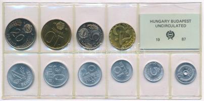 1987. 2f-20Ft (10xklf) érmés forgalmi sor fóliatokban T:1  Adamo FO20