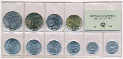 1988. 2f-20Ft (10xklf) érmés forgalmi sor fóliatokban T:1  Adamo FO21