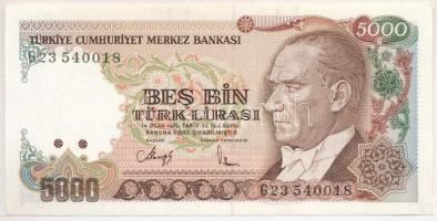 Törökország DN (1990) 5000L G23 540018 T:I Turkey ND (1990) 5000 Lira G23 540018 C:UNC  Krause P#198