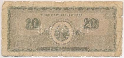 Románia 1950. 20L T:IV 
Romania 1950. 20 Lei C:G 
Krause P#84