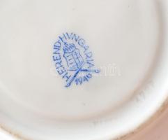 Herendi 1946 porcelán Viktória mintás mokkás csésze alj, kézzel festett, jelzett, kopott!!, m: 10,5 ...