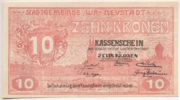 Ausztria / Bécsújhely (Wiener-Neustadt) 1918. 10K szükségpénz T:I-,II Austria / Wiener-Neustadt 1918. 10 Kronen necessity money C:AU,XF