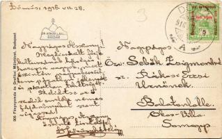 1916 Dömös, templom. Hátoldalon Dr. Kőrösy László levele és aláírása (EK)