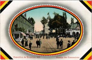 Bruxelles, Brussels; Exposition de Bruxelles 1910. Avenue des Concessions / Brussels International Exposition of 1910 (EB)