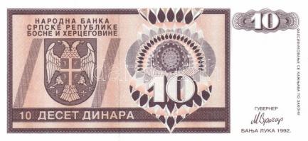 Boszniai Szerb Köztársaság 9 db klf modern bankjegy T:1