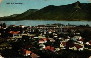 1914 Varcsaró, Verciorova, Varciorova (Orsova); látkép, vasútállomás / general view with railway station + K.u.K. Fetsungs-Artillerie-Reg. Edler von Kollarz Nr. 6. (Rb)