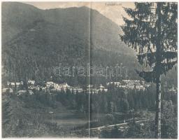 1914 Tusnádfürdő, Baile Tusnad; 2-részes kihajtható panorámalap / 2-tiled folding panoramacard (EK)