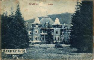 Koritnyica, Korytnica; Hygiea fürdő szálloda / spa, hotel, villa (ragasztónyom / glue mark)