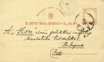 1880 Levelezőlap Vácról Budapestre Karcsú A. Arzén, váci ferencrendi kolostorfőnök aláírásával