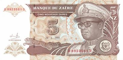 Zaire 8 db klf modern bankjegy T:1