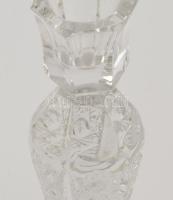 2 db kristály gyertyatartó párban. Hibátlan m: 19 cm