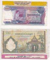 Kambodzsa 1965. 500R + 1972. 100R T:III Cambodia 1965. 500 Riels + 1972. 100 Riels C:F