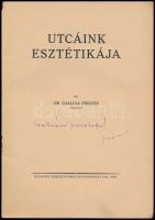 Dr. Gallina Frigyes: Utcáink esztétikája. Különlenyomat a "Városi Szemle" XVII. évfolyamáb...