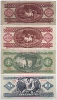 1957-1992. 100Ft (2xklf) + 1962. 10Ft + 1980. 20Ft + 1983-1989. 50Ft (4x) T:III kis szakadás, az egy...