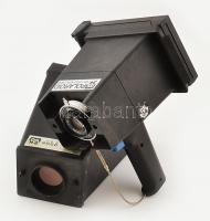 Polaroid DS-34 instant fényképezőgép, hozzávaló DS H-8 0,6x színszűrős ernyővel, nem kipróbált / Polaroid DS-34 direct screen instant camera with DS H-8 hood