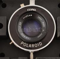 Polaroid DS-34 instant fényképezőgép, hozzávaló DS H-8 0,6x színszűrős ernyővel, nem kipróbált / Pol...