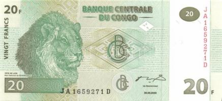 Kongó 8 db klf modern bankjegy T:1