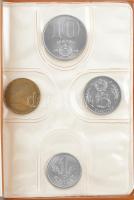 1980. 2f-10Ft (9xklf) forgalmi sor, Magyar Népköztársaság - forgalmi érméi feliratú középbarna műbőrtokban T:1 / Hungary 1980. 2 Fillér - 10 Forint (9xdiff) coin set in medium brown faux leather case, with Magyar Népköztársaság - forgalmi érméi (Circulating coins of the Hungarian Peoples Republic) inscription C:UNC