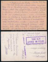 1916-17 Schmidt Elek, a M. kir. marosvásárhelyi 9. honvéd huszár ezred katonájának össz. 5 db tábori...