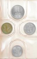 1980. 2f-10Ft (9xklf) forgalmi sor, Magyar Népköztársaság - forgalmi érméi feliratú barna, márványhatású műbőrtokban T:1 / Hungary 1980. 2 Fillér - 10 Forint (9xdiff) coin set in brown marble-like faux leather case, with Magyar Népköztársaság - forgalmi érméi (Circulating coins of the Hungarian Peoples Republic) inscription C:UNC
