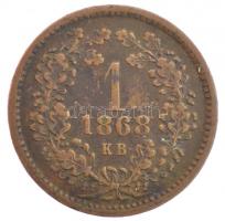 1868KB 1kr Cu Angyalos címer T:2 Hungary 1868KB 1 Kreuzer Cu Coat of Arms with Angels C:XF Adamo M4.1