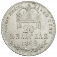 1869KB 20kr Ag Magyar Királyi Váltó Pénz T:2 Adamo M11.1
