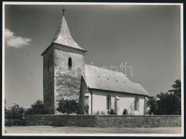 cca 1930 Tornyosnémeti,református templom, hátoldalon feliratozott fotó, 23,5×17,5 cm