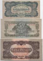 1944. 1P-100P (7xklf) "A Vöröshadsereg Parancsnoksága" T:III közte szép papír, kis folt