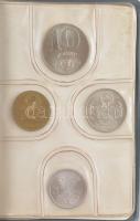 1981. 2f-10Ft (9xklf) forgalmi sor, Magyar Népköztársaság - forgalmi érméi feliratú méregzöld műbőrtokban, benne 1981. 10Ft Ni FAO T:1 / Hungary 1981. 2 Fillér - 10 Forint (9xdiff) coin set in poison green faux leather case, with Magyar Népköztársaság - forgalmi érméi (Circulating coins of the Hungarian Peoples Republic) inscription, within 1981. 10 Forint Ni FAO C:UNC
