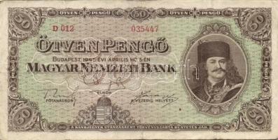 1945. 50P (10x) T:III,III/IV