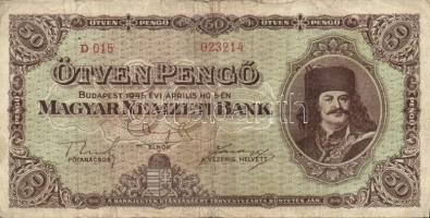 1945. 50P (10x) T:III,III/IV