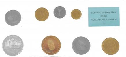 1992. 1Ft-200Ft (8xklf) érmés forgalmi sor lezárt fóliatokban T:PP / Hungary 1992. 1 Forint - 200 Fo...