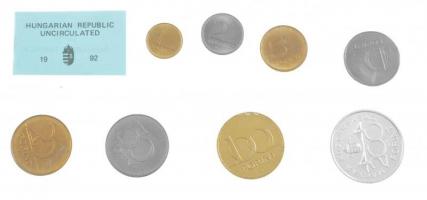 1992. 1Ft-200Ft (8xklf) érmés forgalmi sor lezárt fóliatokban T:1 / Hungary 1992. 1 Forint - 200 Forint (8xdiff) coin set in sealed plastic case C:UNC Adamo FO25.1