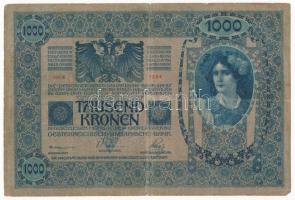 1902. 1000K fekete "ROMANIA TIMBRU SPECIAL" román felülbélyegzéssel T:III- szakadások, kis...