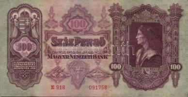 1930. 100P (22x) T:II+ többségében alig látható hajlással!