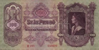 1930. 100P (22x) T:II+ többségében alig látható hajlással!