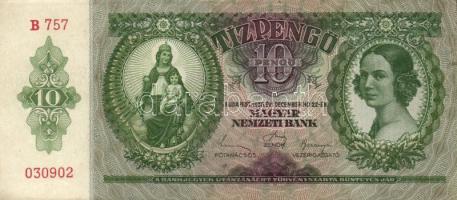 1932-1942. 10P (1x), 20P (6x), 50P (3x) összesen 10 db T:II+ mindegyik alig látható hajlással!