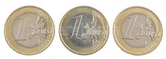 ~2002. 1E (3db) 3xklf multicolor rátéttel: Miskolc, Nyíregyháza, Sárospatak T:2
~2002. 1 Euro (3pcs...