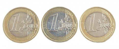 ~2002. 1E (3db) 3xklf multicolor rátéttel: Tata, Tatabánya, Herend T:2
~2002. 1 Euro (3pcs) with 3x...