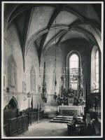 cca 1930 Abaújszántó, római katolikus templom, 2 db fotó, hátoldalon feliratozott, 23,5×17,5 cm