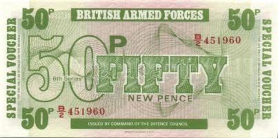 Nagy-Britannia 1950-es,´60-as, ´70-es évek, katonai bankjegyek, 6 klf db T:I